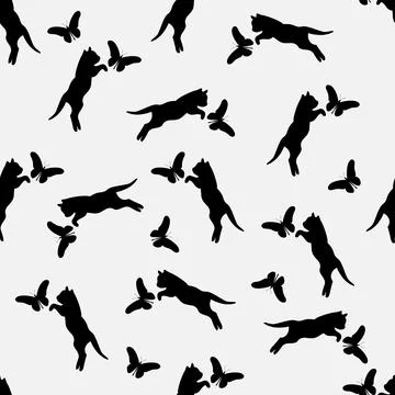 Cat pattern. Stock Illustration