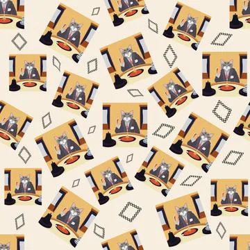 Cat pattern Stock Illustration