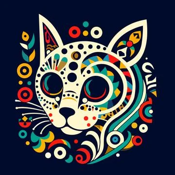 Cat Pattern Vector Stock Illustration