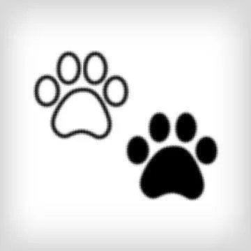 Cat paw dots. Vector. Stock Illustration