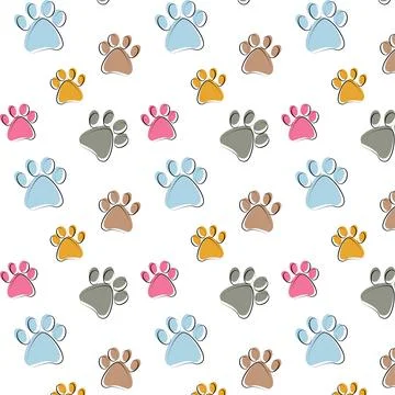 Cat paw pattern Illustrazione stock
