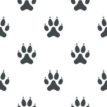 Cat paw pattern seamless 스톡 일러스트