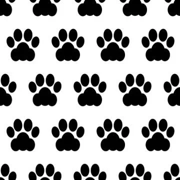 Cat paw seamless Stock Illustration