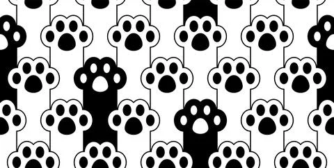 Cat paw seamless pattern Stock Illustration