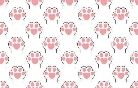Cat paws raised pattern Stock Illustration