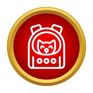 Cat in pet carrier backpack vector icon concept Illustrazione stock