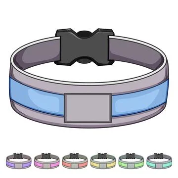 Cat pet collar cartoon vector graphic Stock Illustration