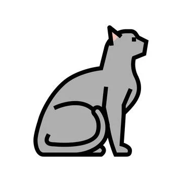 Cat pet color icon vector illustration Stockillustratie