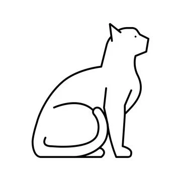 Cat pet line icon vector illustration Stock Illustration
