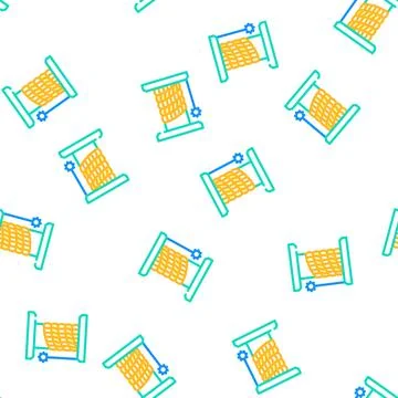 Cat pet toy stand vector seamless pattern イラスト素材