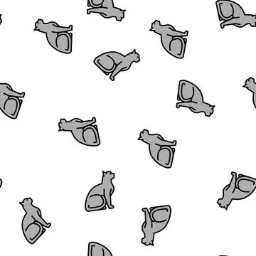 Cat pet vector seamless pattern Illustrazione stock