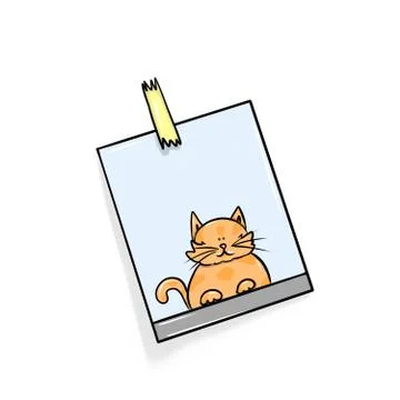 Cat photo Stock Illustration