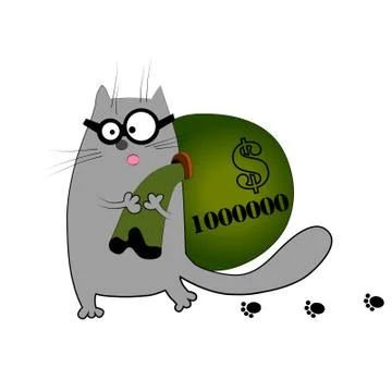 Cat pilferer Stock Illustration