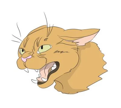 Cat portrait, vector Stock Illustration