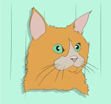 Cat portrait vector illustration Stock Illustration