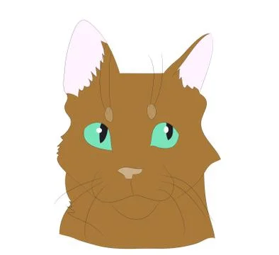 Cat portrait, vector, white background Illustrazione stock