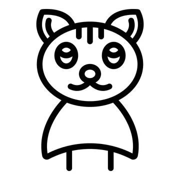 Cat puppet icon outline vector. Show toy 스톡 일러스트
