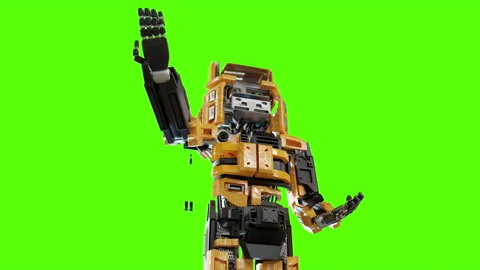 Cat robot for industry 4.0 3d render Stock Footage 171850534