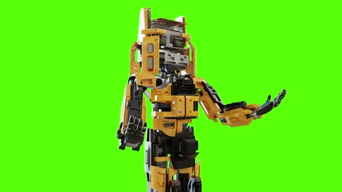 Cat robot for industry 4.0 3d render Stock Footage 171850535