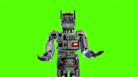 Cat robot for industry 4.0 3d render Stock Footage 171850543