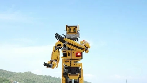 Cat robot for industry 4.0 3d render Stock-Footage 196901316