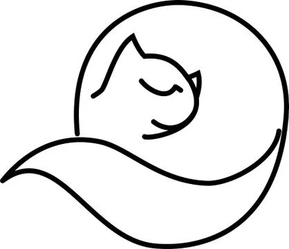 Cat roll Stock Illustration