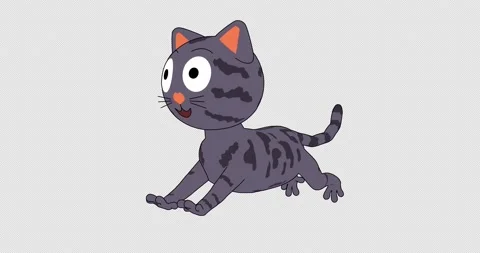 Cat  running animation. Stock Footage 150124855