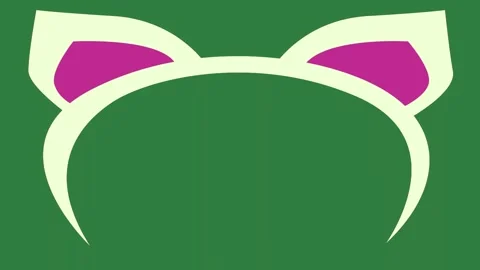 Cat ' s ears head on expression emotion cartoonish colorful scene layers Stock Footage 335147482