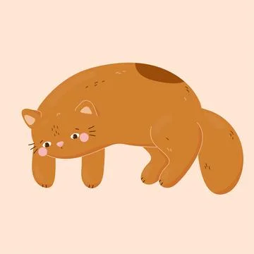 The cat is sad Stock Illustration