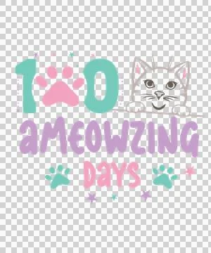 Cat scalable logo design icon print ready Stock Illustration