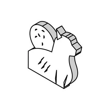 Cat scratch disease isometric icon vector illustration Stock Illustration