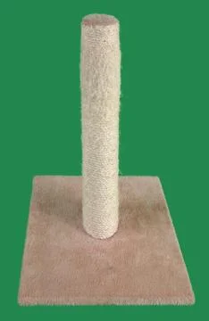 Cat scratching post cutout Foto stock