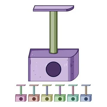Cat scratching post graphic for pet accessories Stock Illustration