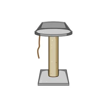 Cat scratching post helping feline scratch and play Stock Illustration
