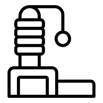 Cat scratching post icon outline vector. Pet playing furniture Stock Illustration