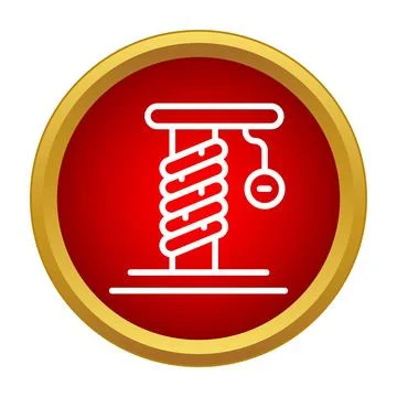 Cat scratching post icon for pet comfort Stock Illustration