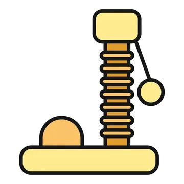 Cat scratching post icon for pet care design Stock Illustration
