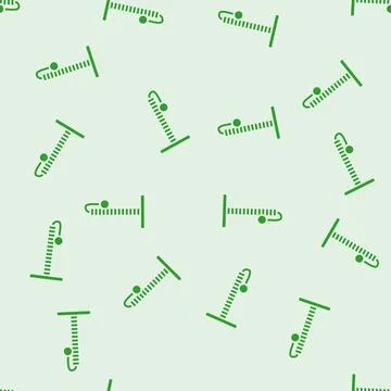 Cat scratching post pet home glyph seamless pattern Stock Illustration