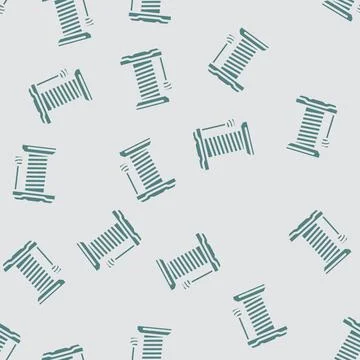 Cat scratching post pet home glyph vector seamless pattern Stock Illustration