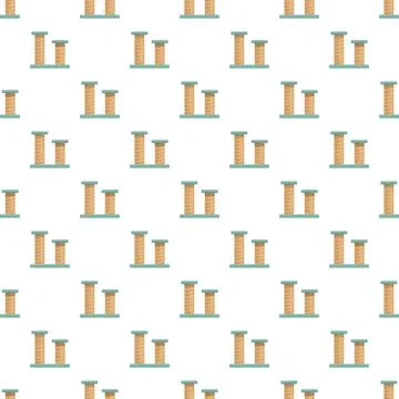Cat scratching post seamless pattern for pet accessory 库存插图