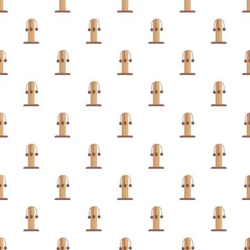 Cat scratching post seamless pattern illustration Stock Illustration