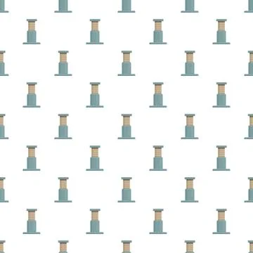 Cat scratching post seamless repeating pattern background Stock Illustration