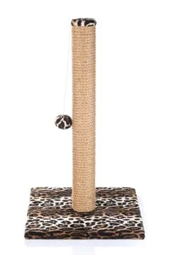 Cat scratching post on a white  background Stock Photos