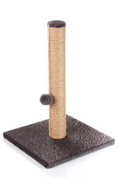 Cat scratching post on a white  background Stock Photos