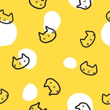 Cat Seamless pattern, texture background Stock Illustration