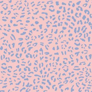 Cat seamless pattern. Vector illustration. Rose quarts and serenity colors. A Stock Illustration