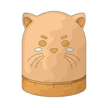 Cat shaped kitchen timer illustration イラスト素材