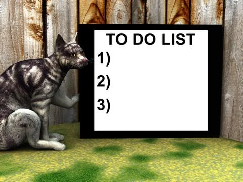 Cat Sign Stock Illustration