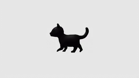 Cat Silhouette with Alpha Channel Stock Footage 277804467