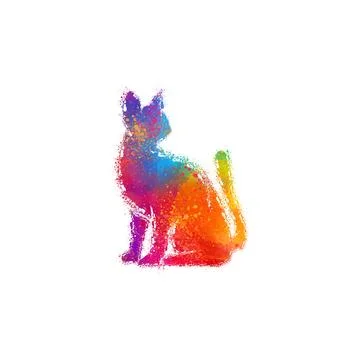Cat silhouette design vector design illustration Stock Illustration